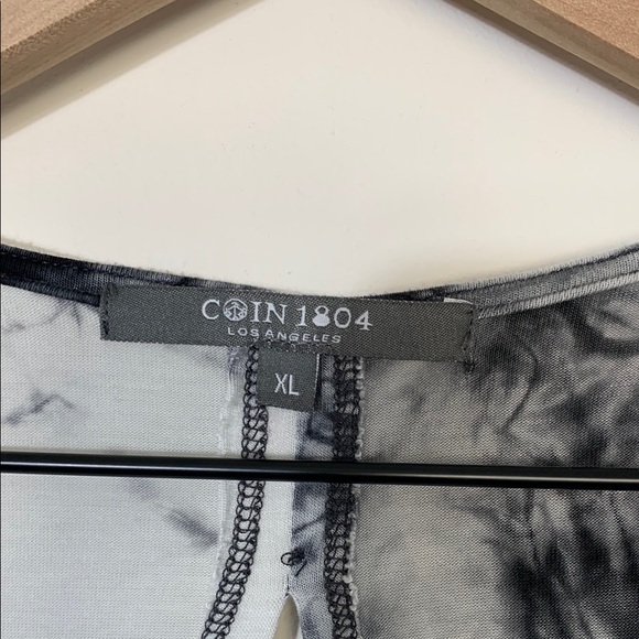 White and Black Tie Dye Tank Top - Picture 2 of 7